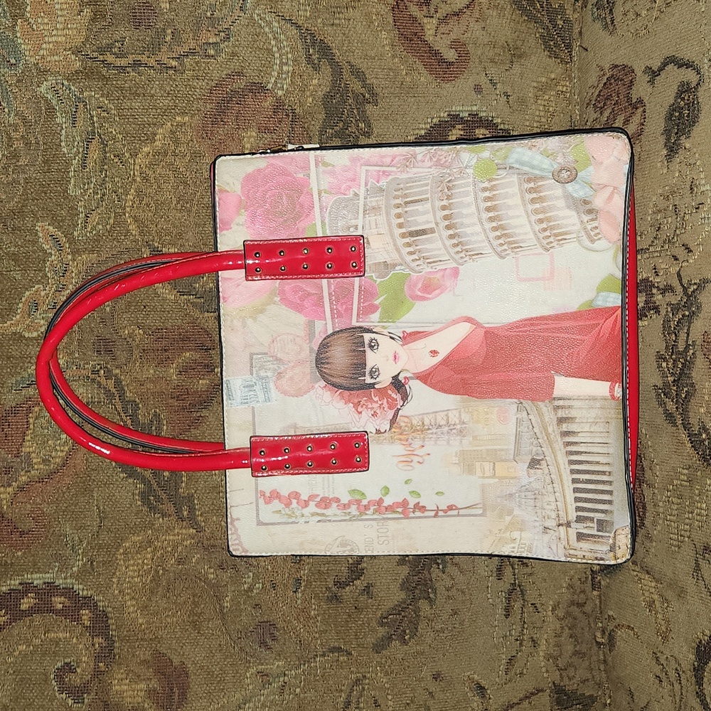 Beautiful oriental anime colorful purse ♡